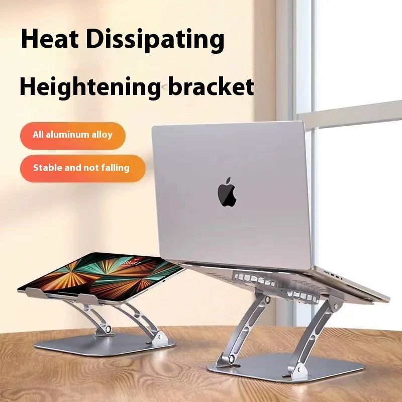 Wholesale Dual Fan Aluminum Alloy Ergonomic  Laptop Stands with Fan Adjustable Foldable Portable  Metal Tablet Cooling Stand