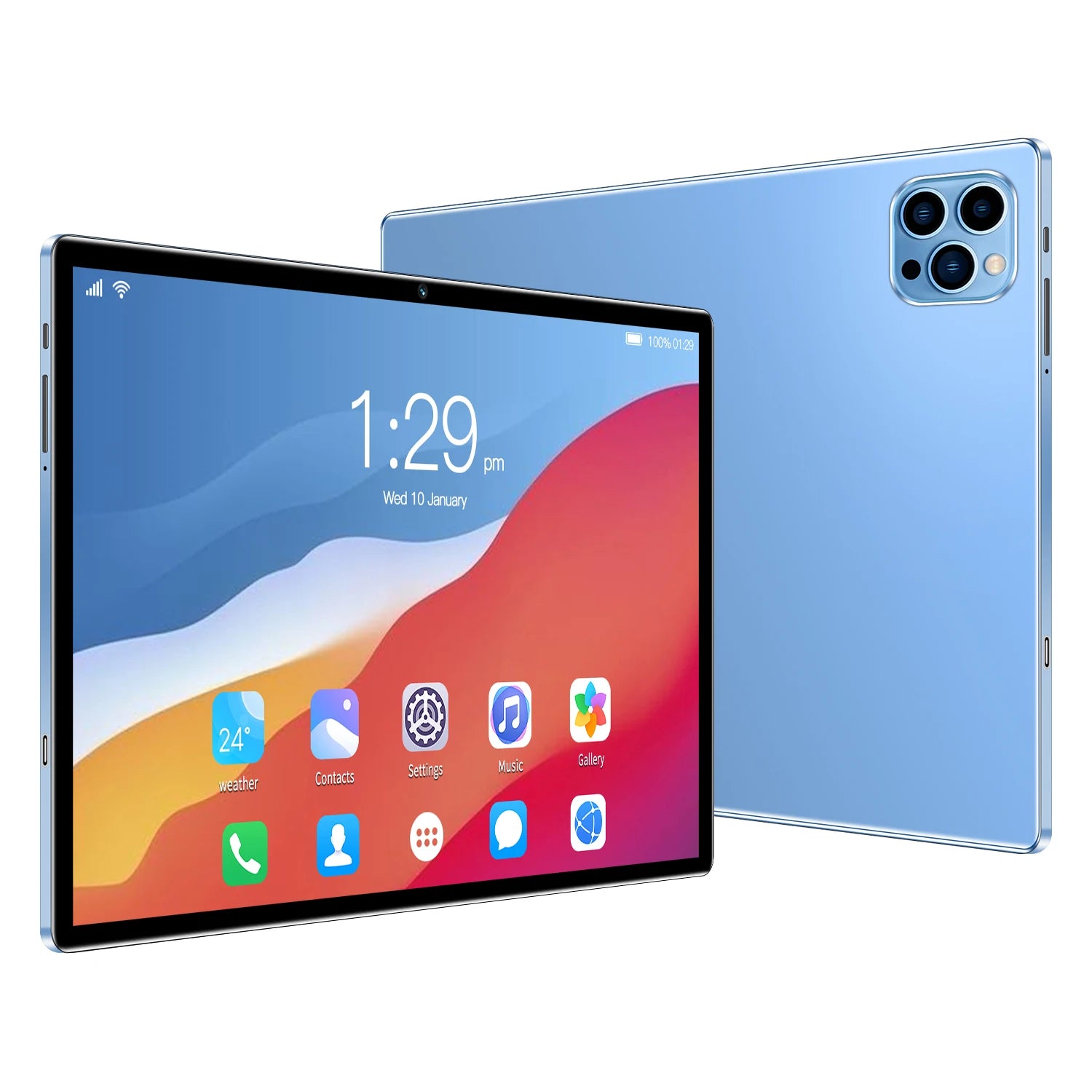 Gisentec Dual Camera 10.1 Inch Android 13 Tablet PC Wifi Only 8GB Ram+64GB Laptop Phone for Business Education Tablette Tableta