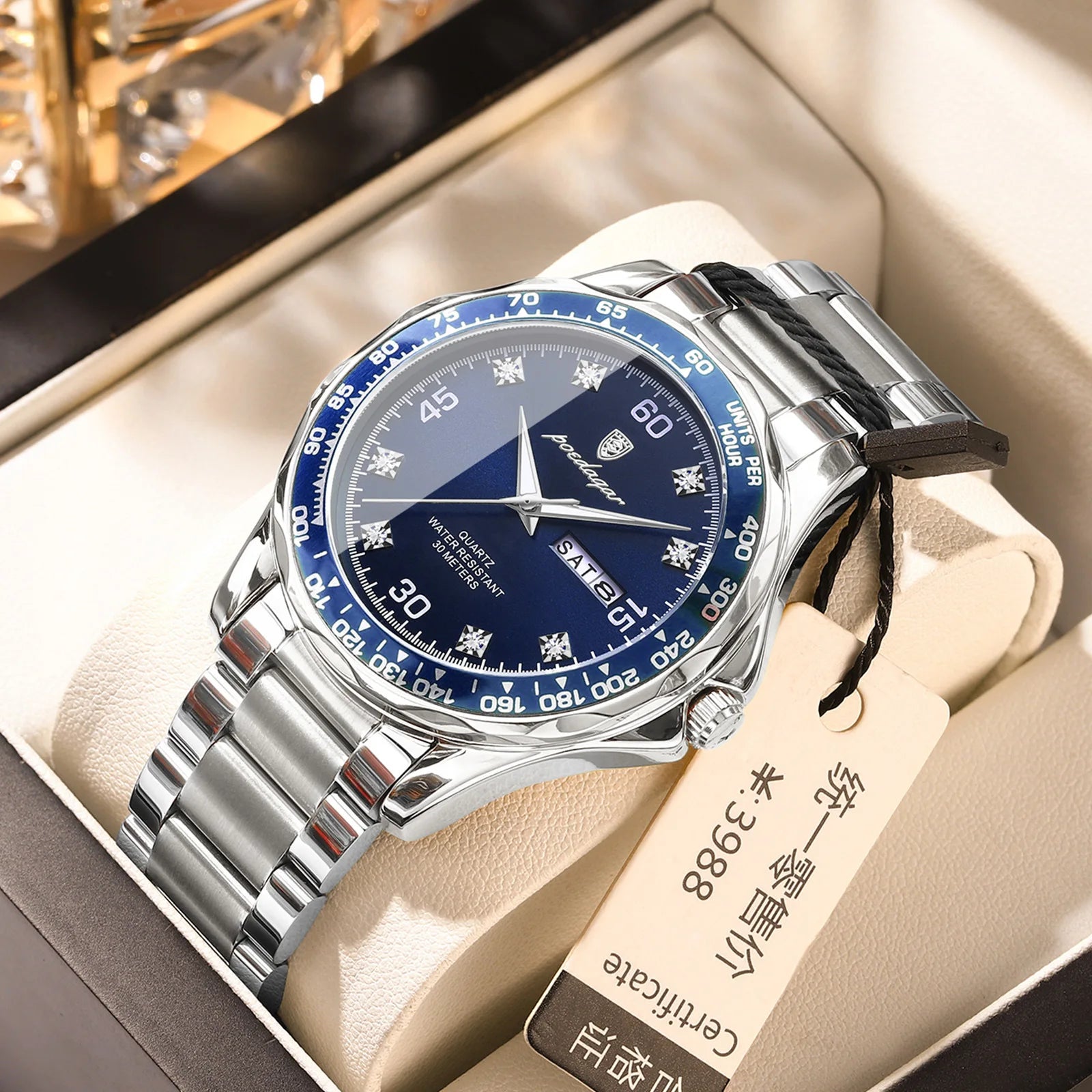 2026 New Poedagar 963 Fashion Casual Luxury Business Quartz Watches Waterproof Luminous Stainless Steel Men's Watches for Men
