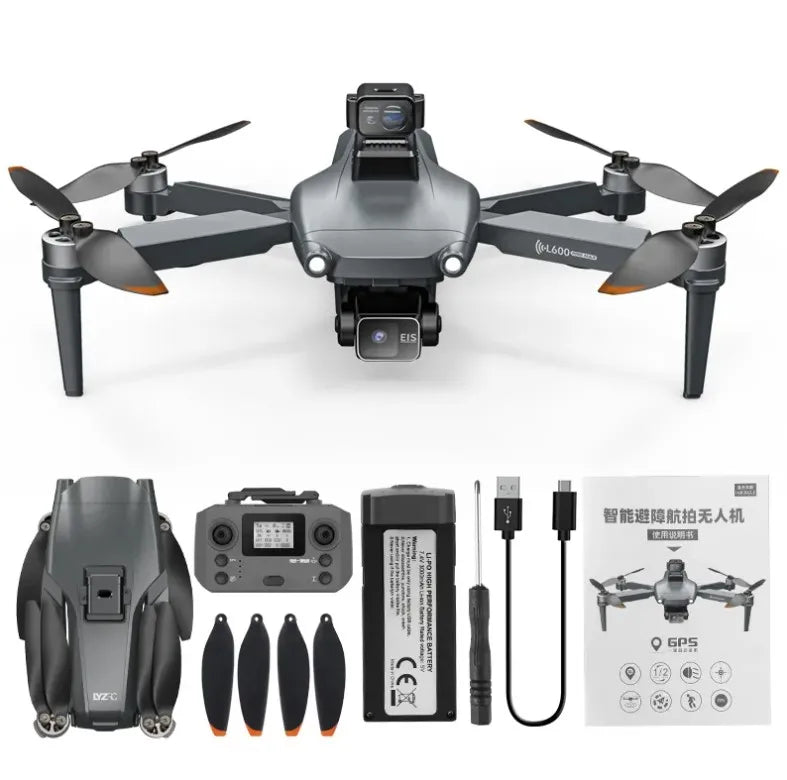 L600 Pro Drone Dual 4K hd Camera Wifi Fpv Obstacle Avoidance Optical Flow Photography Foldable Professional Quadcopter  Drons