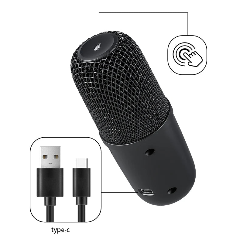 Portable Wired Gaming Microphone Professional Podcast Microphone High Quality Mic