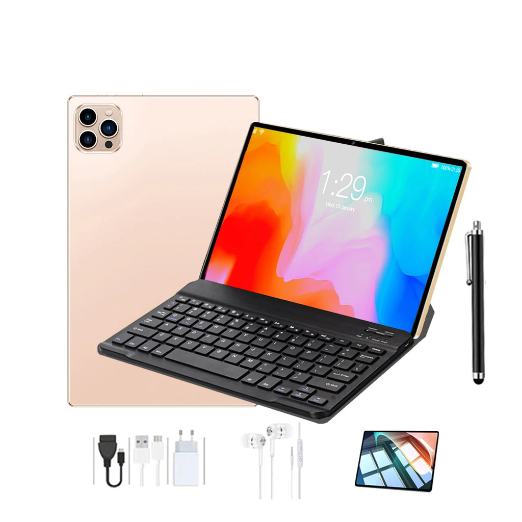 Wholesale Office Students Tablet  Android 12 10.1 Inch 12gb+512gb Tablet PC Dual Sim Calling Tablet Pc