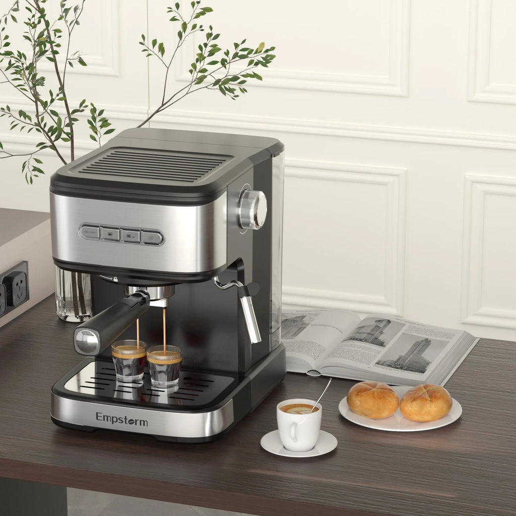 Empstorm Electric Espresso Machine Semi-Automatic Coffee Maker with for Office Home Use Stock in the US Local