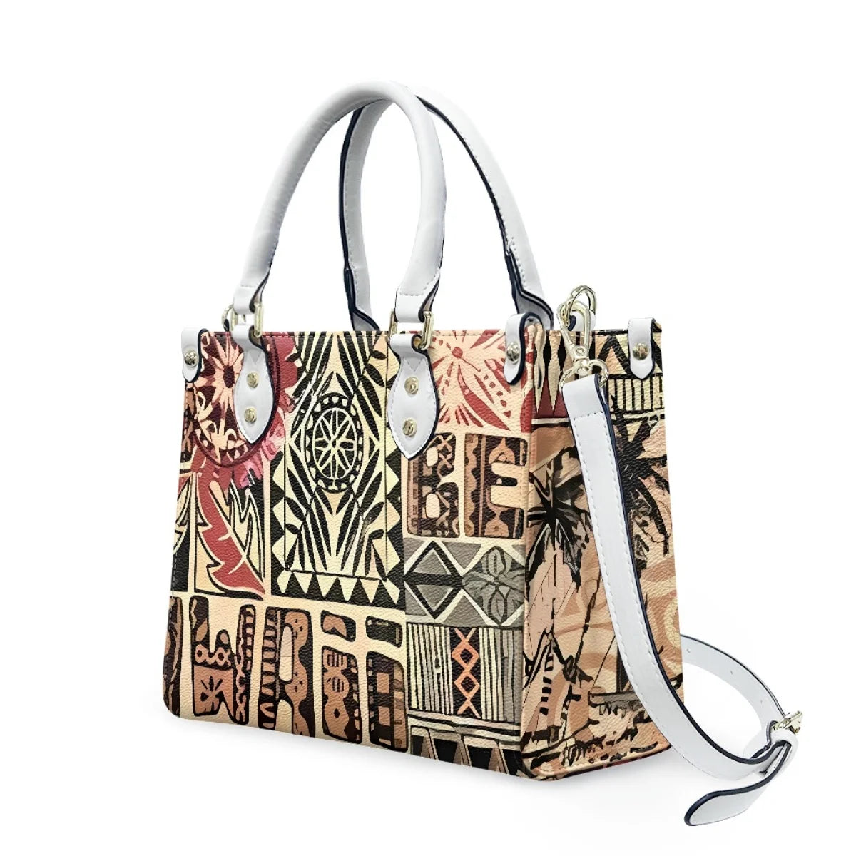 Customize Women's Handbag Leather Bags Women Handbags Ladies Wholesale Custom Polynesia Hawaiian Style Handbags for Women Luxury