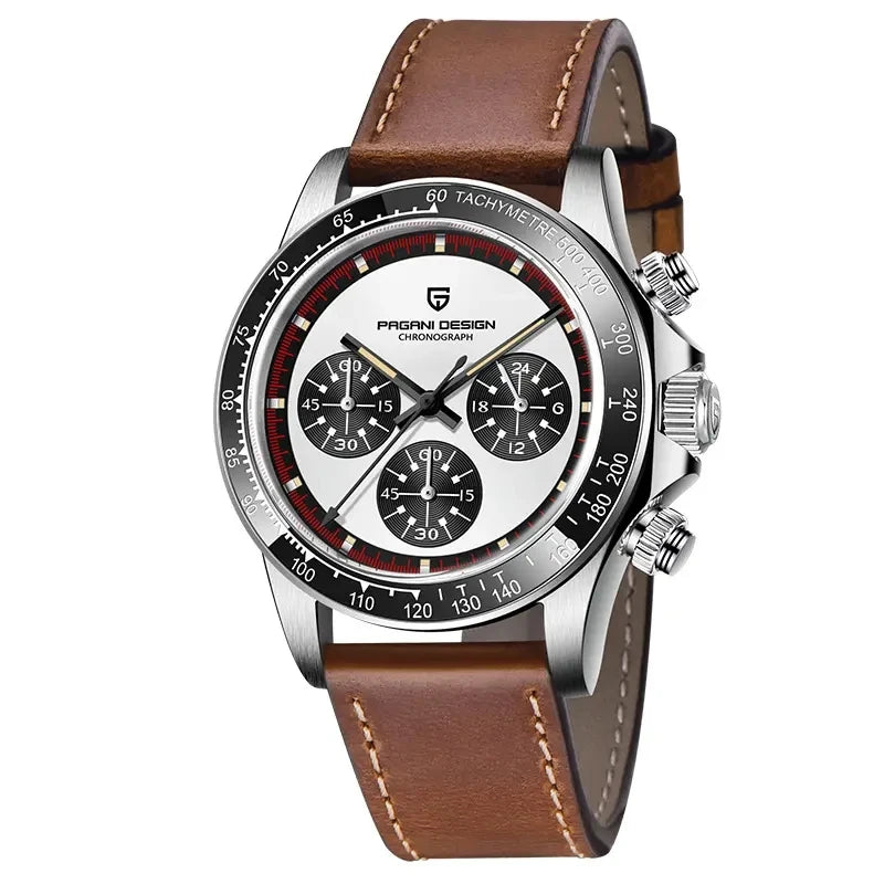 New PAGANI DESIGN 1676 New Men's Watches Quartz Wrist Watch Men Retro Sports Chronograph Japan VK63 Sapphire Glass Clock