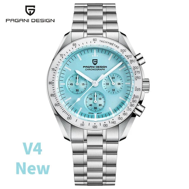 PAGANI DESIGN 2025 New Moon Men's Watches Luxury Quartz Watch Man Chronograph VK63 Men Gifts AR Sapphire Mirror Luminous Clock