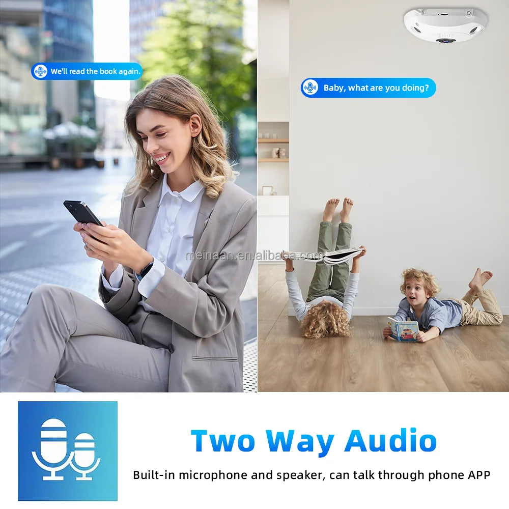 V380 Pro 3MP 2K Smart Home Indoor Wireless WiFi Video Surveillance CCTV PTZ Camera 360 Degree Panoramic WiFi Security Camera