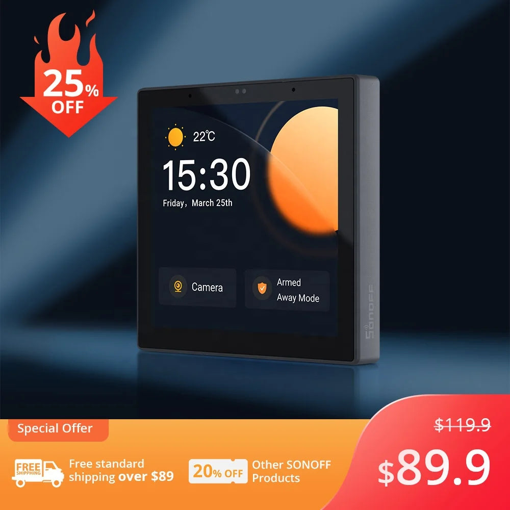 SONOFF NSPanel Pro Smart Home Control Panel Smart Scene Wall Switch EU Wifi Zigbee Smart Thermostat Display Switch All-in-One
