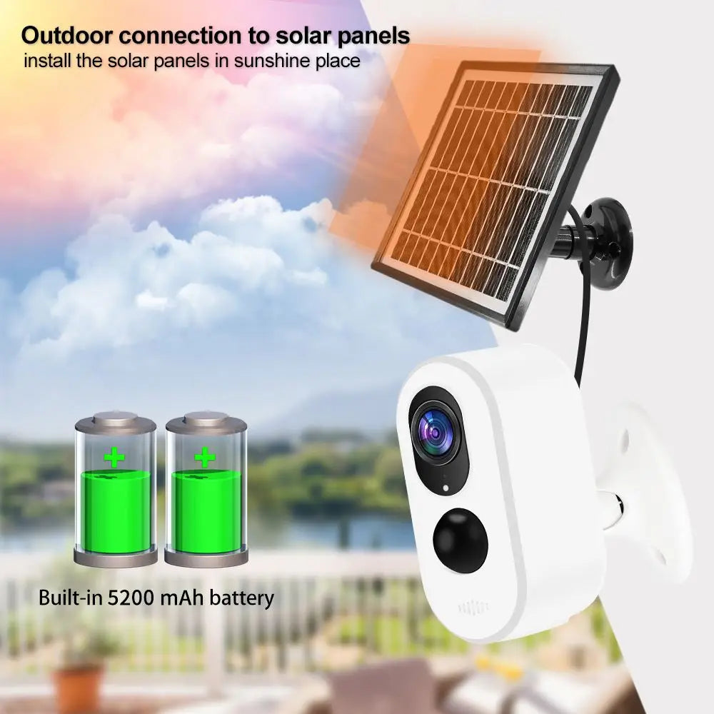 Tuya IP66 1080P Wire-Free Battery Solar Powered Outdoor Security Wifi 4G SIm IP Rechargeable Battery Smart Camera