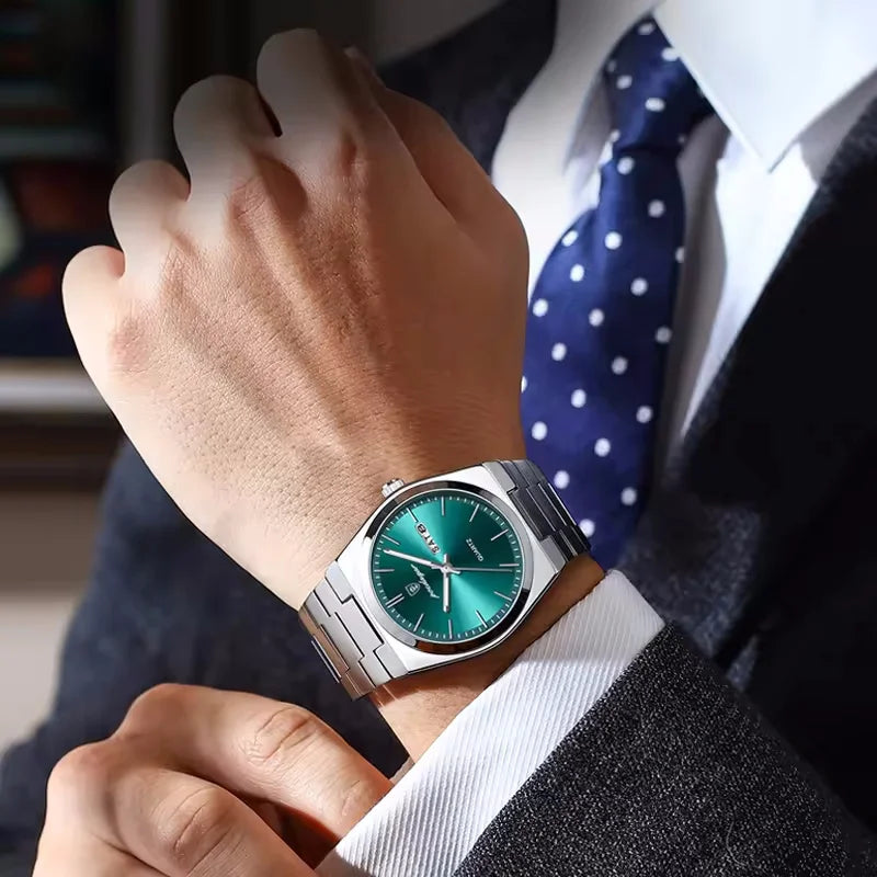 POEDAGAR 930 New Luxury Watch for Men Steel Man Wristwatch Quartz Clock Waterproof Luminous Date Week Men's Watches Reloj