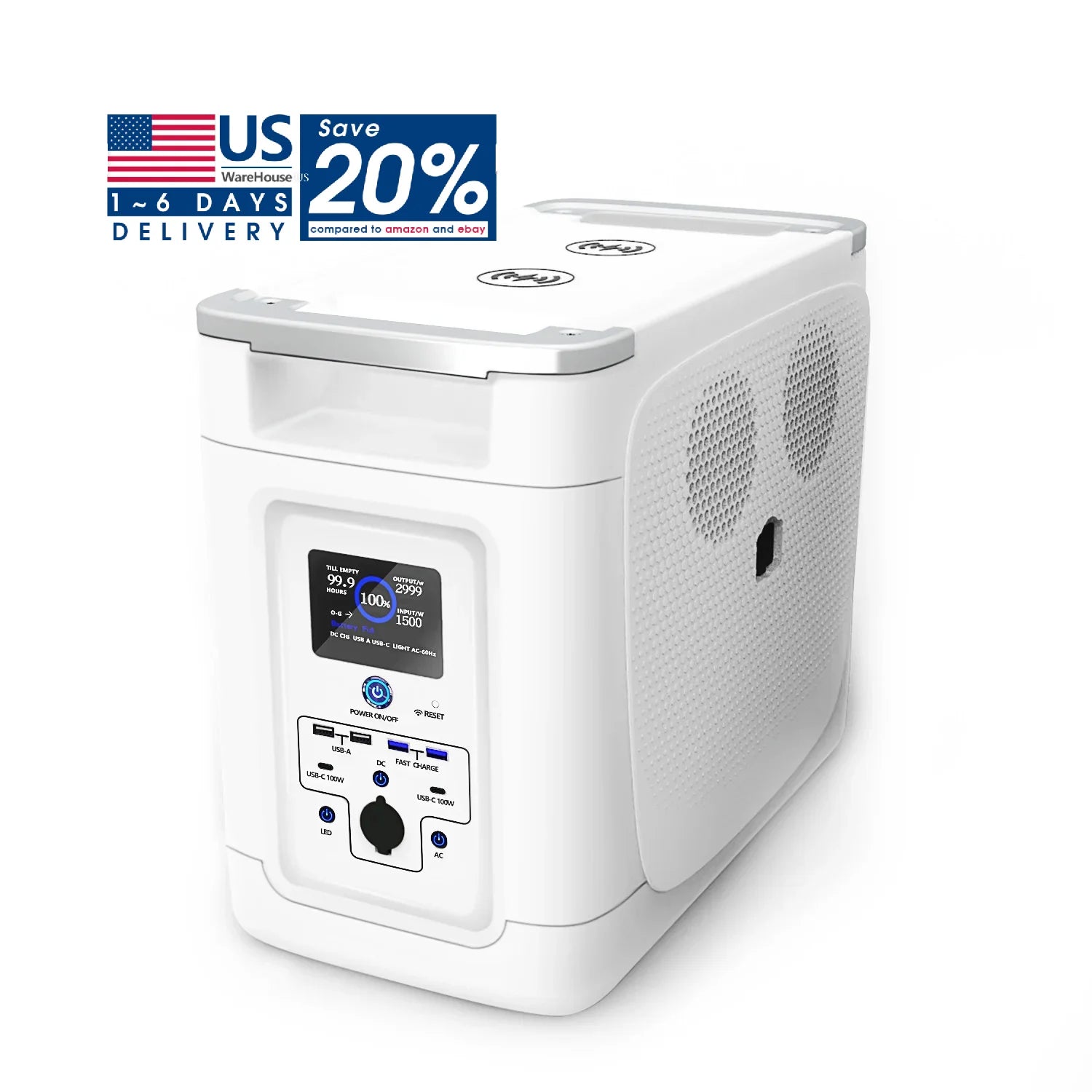 Seetek USA Warehouse 2000W Low Price Portable Solar Power Bank Charger Home Portable Power Station