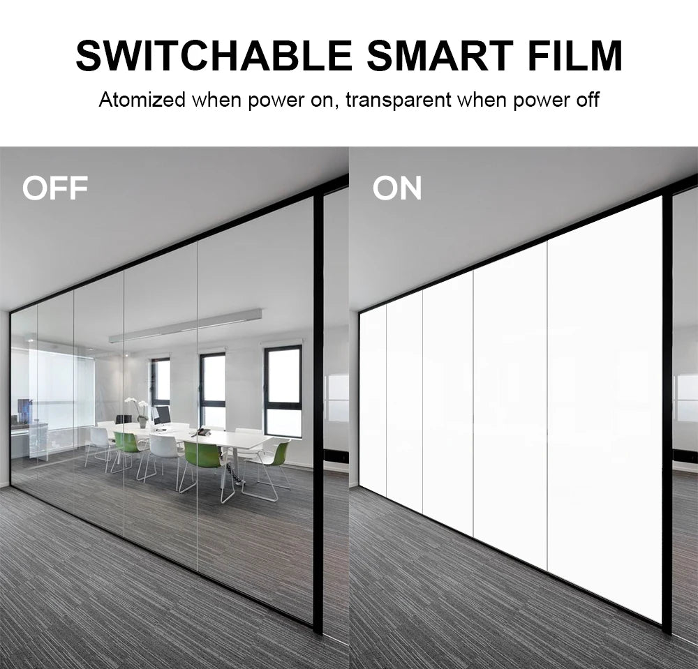 Electric Smart Tint Self Adhesive PDLC Film Smart Home Electric Frosted Glass Film for Window and Door PDLC Smart Film for Glass