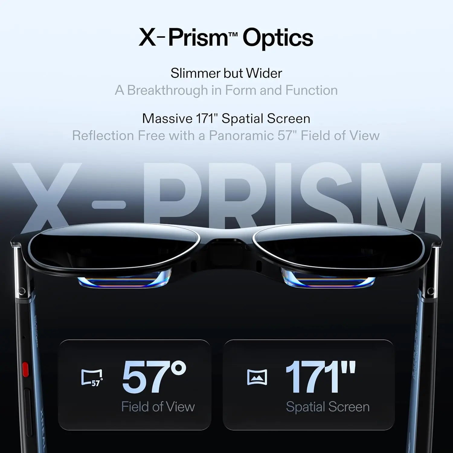 XREAL One Pro AR Glasses X1 Chip Native 3 DoF X-Prism Optics Real 3D 57FOV 171" 120Hz FHD Display iPhone 17/16 Steam Deck ROG