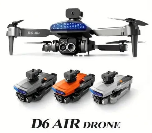 New D6 air Drone Dual 4K HD Camera WiFi FPV Obstacle Avoidance Optical Flow WIFI FPV Foldable Quadcopter RC Drone Toys Gifts