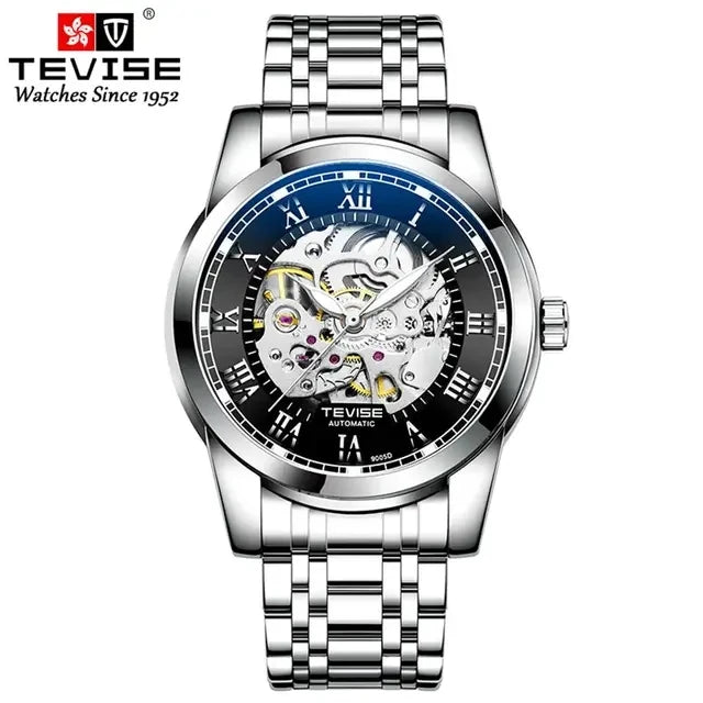 TEVISE T9005D 9005D Mechanical Luxury Charm Hollow Luminous Automatic Life Waterproof Stainless Steel Strap Men's Watches
