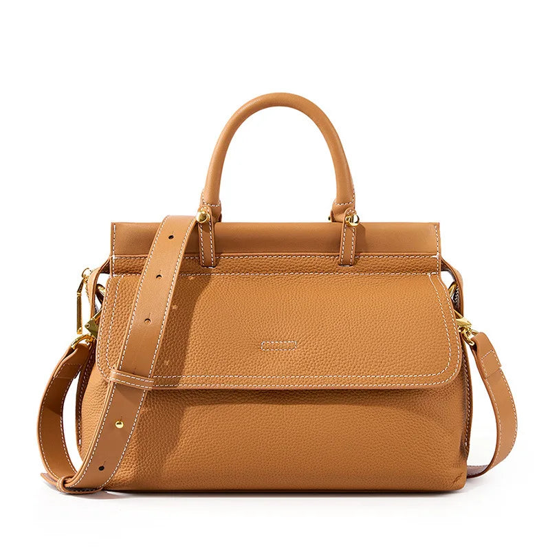 Custom Logo Big Capacity Women Crossbody Bag Women Cowhide Leather Ladies Luxury Shoulder Office Bags Ladies Women Handbags