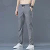 M-5XL Men's Casual Pants Men's Straight Tube Loose and Trendy Sports Pants Summer Ultra-thin Ice Silk Pants
