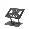 Metal Adjustable Laptop Stand 360 Degree Rotating Laptop Cooling Stand Foldable Laptop Riser Stand with Double Fans