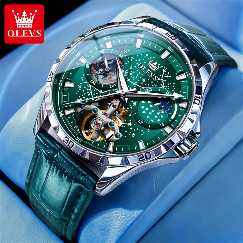 OLEVS 6689 Original Brand Men's Watches Waterproof Multifunctional Luminous Fully Automatic Mechanical Watch