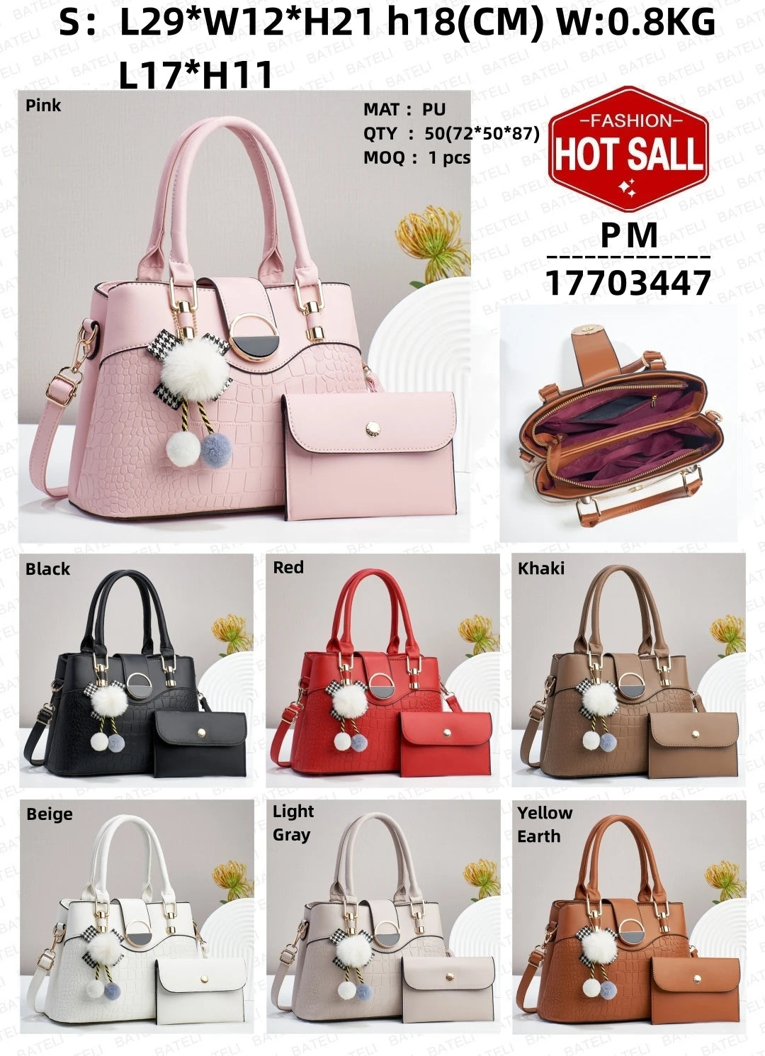 Crocodile Pattern High Capacity Fashion Trend Messenger Bags Luxury Women's Bags Womens Handbags Tote Bag Handbag Set
