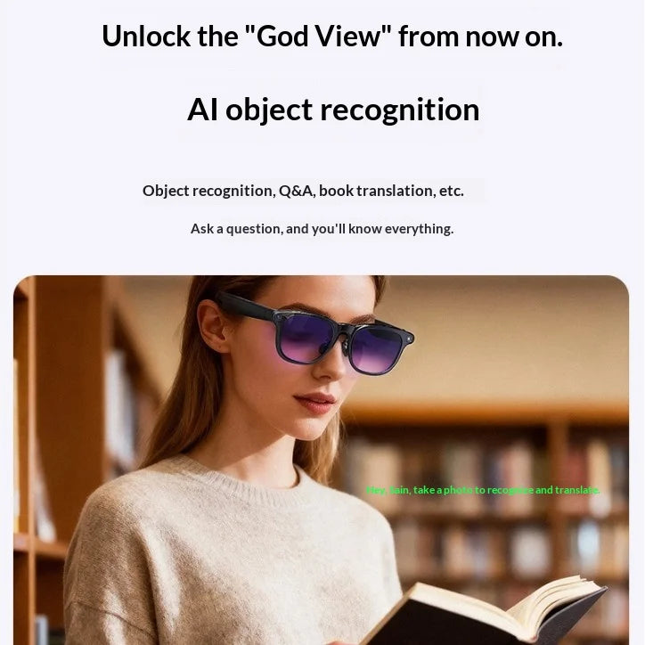 2026 New A2 Smart Glasses Camera AI Translation 800W Photo Video Reading Glasses for Call Music Touch Control TR Ductile
