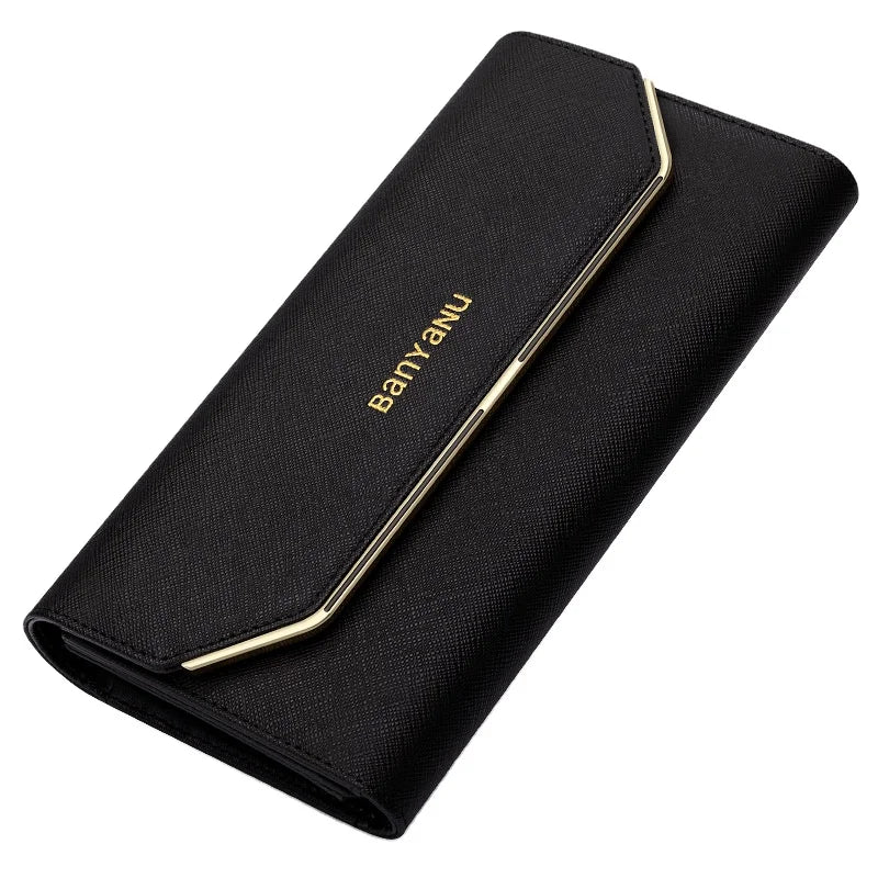 April New Women's Wallet Long Multiple Card Position Ladies Handbag Simple Fashion Genuine Leather Women's Bags Thin BYN-1655