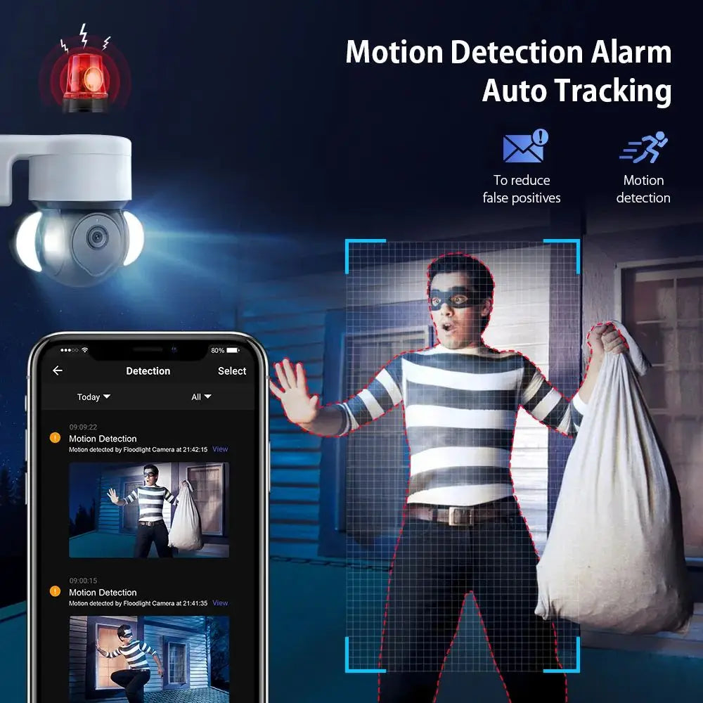 EDUP 5MP Outdoor IP66  Tuya Smart Camera Security Surveillance Wireless PTZ IP Network Wifi Camera