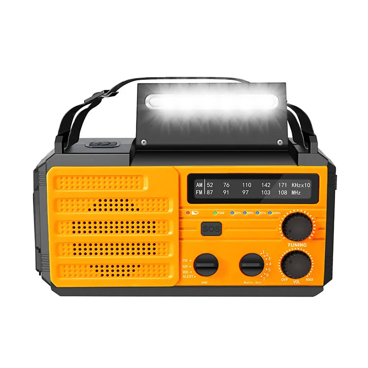 AM/DM/NOAA Radio 8000mAh Crank Emergency Radio Portable Charger Solar Power Bank Radio dynamo