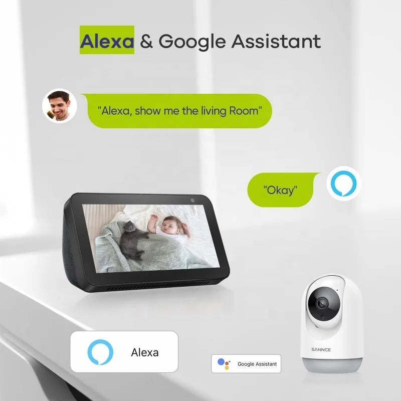 1080p Tuya Smart Home Wireless Mini IP WiFi Camera Pan Tilt Two Way Audio HD 2MP Home Security Camera