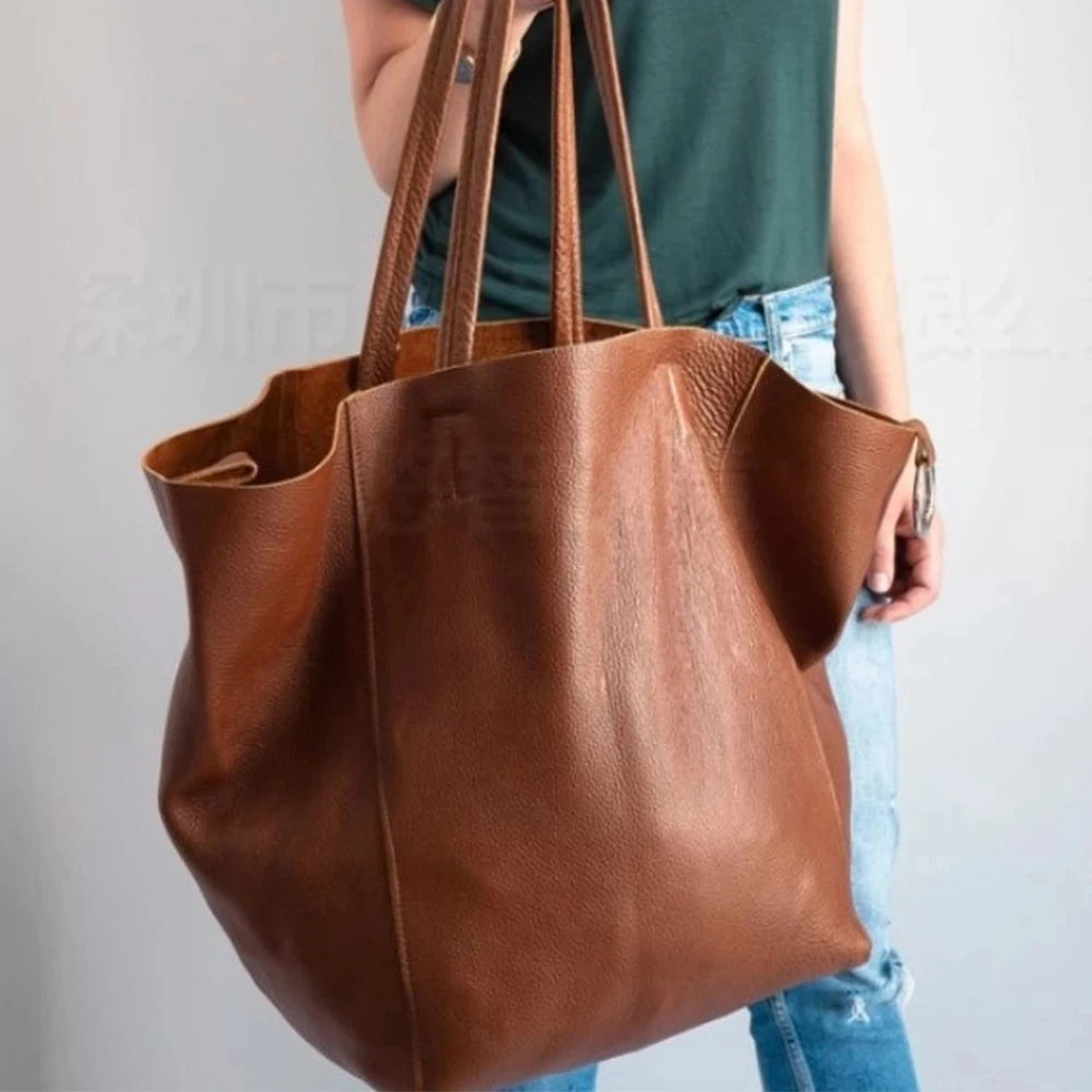 Casual Over Large Tote Bags for Women Shoulder Bag Simple Big Women Handbags Luxury Soft Shopper Bags Composited Purse