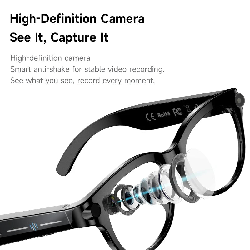 2025 AI Smart Glasses M89 Intelligent Real Time Translation Music Playback BT Calling Wifi High Pixel Camera Sunglasses