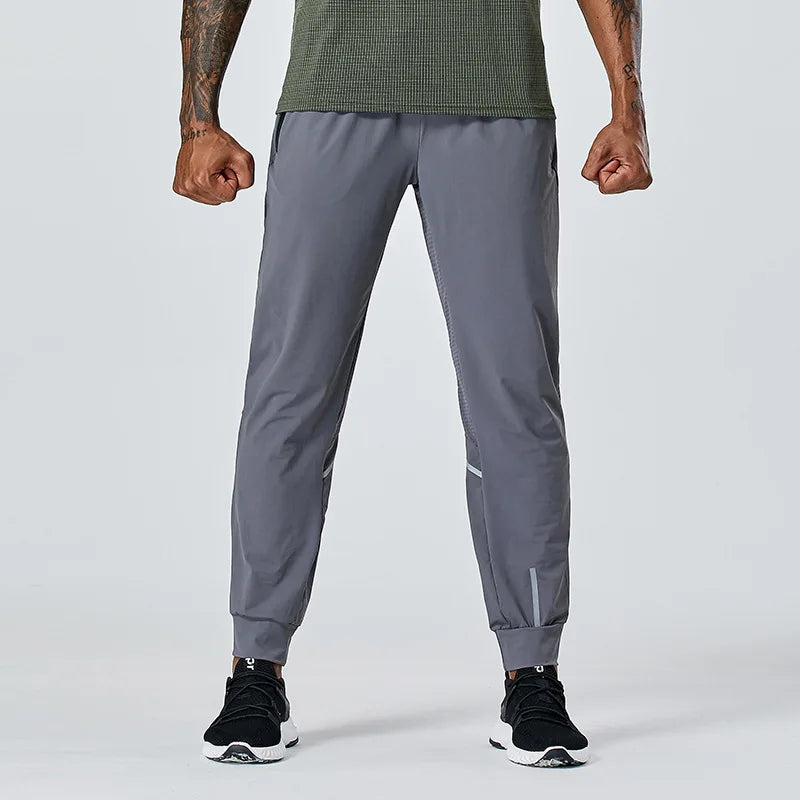Running Exercise Pants Men's Fitness Training Thin Quick-drying Breathable Ankle Banded Pants Summer Casual Pants