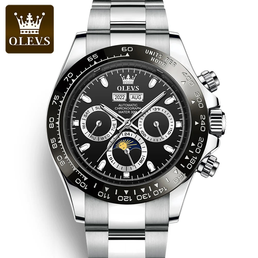 Olevs 6654 Automatic Men's Watches Top Brand Luxury Men Watch Mechanical Wristwatch Men Sports Waterproof Watches Reloj Hombree