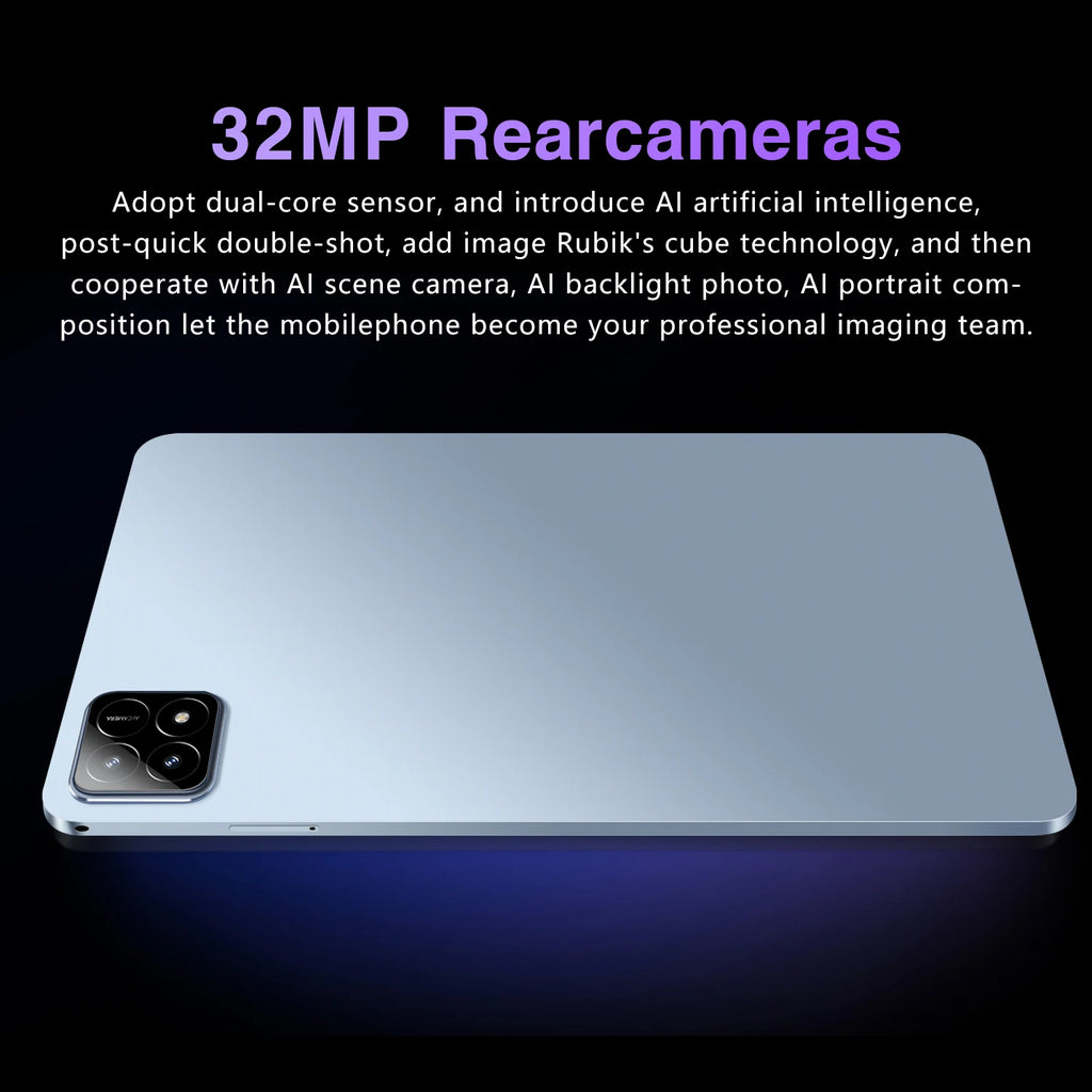 Pad6s Tablet PC Fast Processor 12GB+512GB Memory Android 14 Capacitive Touch Screen Professional Features Used Includes USB