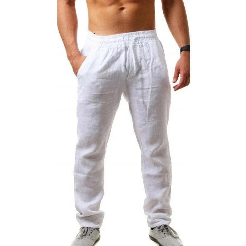 2025 Men's Summer Cargo Pants - Custom Logo Trousers (Breathable Solid Color Streetwear Casual Pants)
