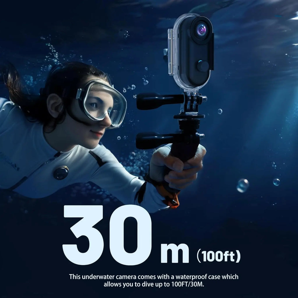 FHD 4K Mini Body POV Camera, Wearable Action Body Cam, Thumb Size Hands Free Recording Body Worn Camera, Premium