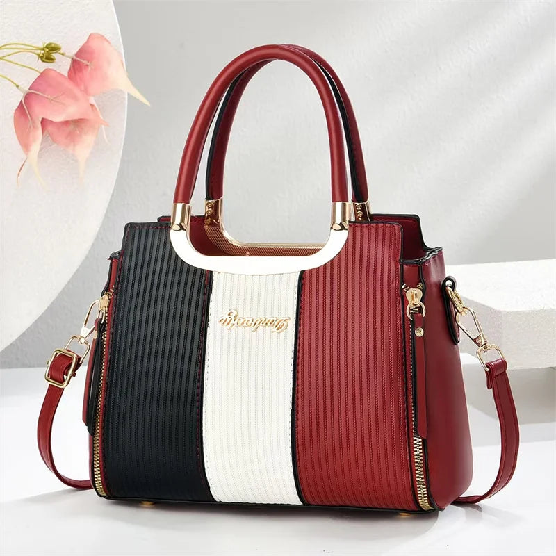 Fashion Zipper Custom Luxury Tote Ladies Messenger Logo Casual Tote Handbag for Daily Use New Large Capacity PU Women Handbags