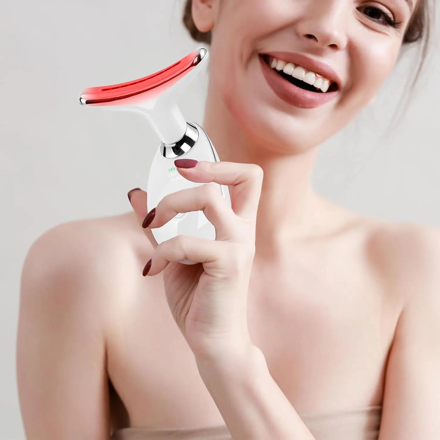 Hot Sale 7 in 1 Face Lift Device Red-light-therapy Microcurrent Multifunctional Facial Neck Massager for Skin Care at Home