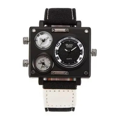 Oulm Brand 3595 Men's Watches Top Luxury Unique Designer Business Fashion Reloj Leather Strap Japan Movt Quartz Watches for Men