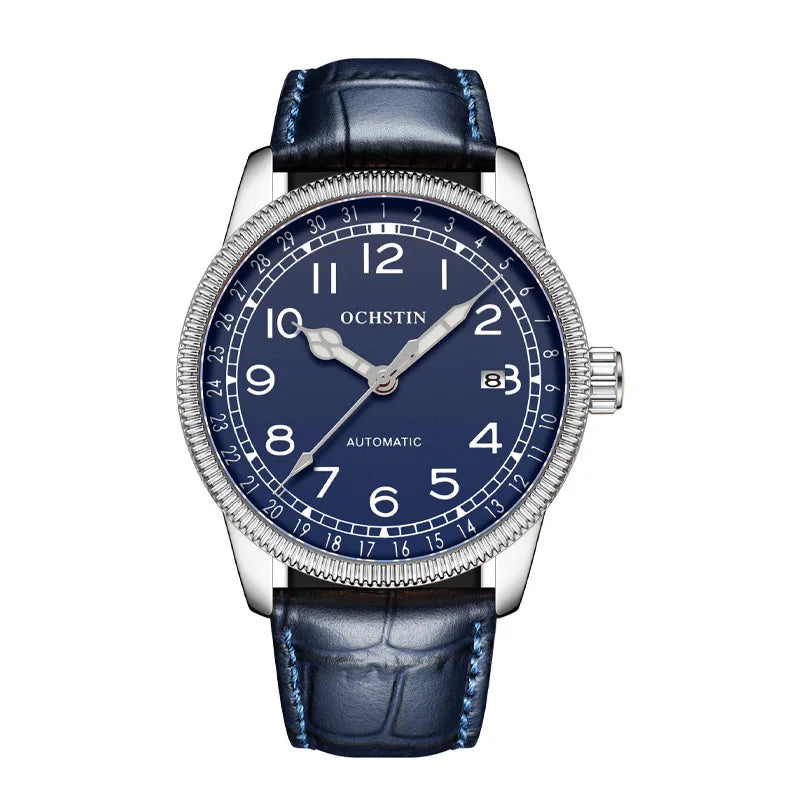 OCHSTIN 7006 GA7006 Waterproof Classic Auto Date Clocks Men's Watches Automatic Mechanical Business Leather Nylon Wristwatches
