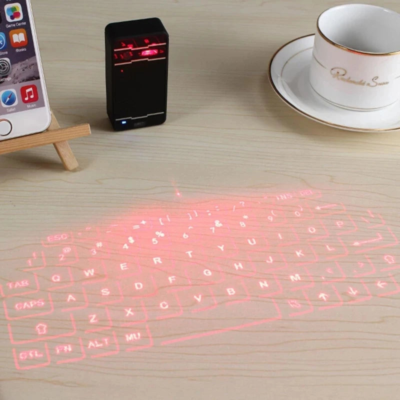 Portable Wireless Bt Virtual Projection Keyboard for Phone Android Pad Tablet PC Notebook Mini Laser Keyboard