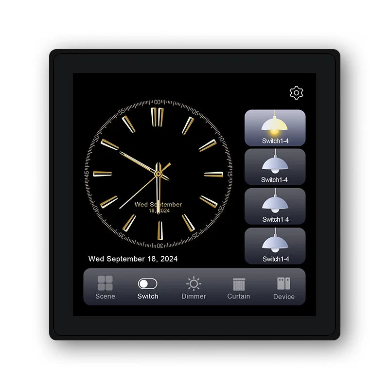 2025 Best Selling Quality Smart Screen Switch Smart Home Panel with 4-way Relay Switch Function