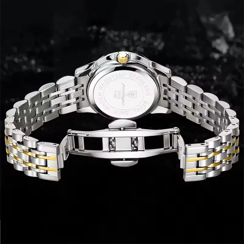 POEDAGAR Watch for Man Elegant Date Week Waterproof Luminous Men Watch Quartz Stainless Steel Sports Men's Watches Reloj 936