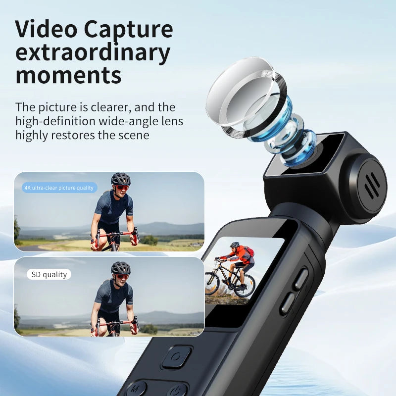 OEM High Definition 4K Sport Action Camera 128GB Built-in Memory Lightweight 1.0" Screen Rotate Wifi Connectivity CMOS Imaging