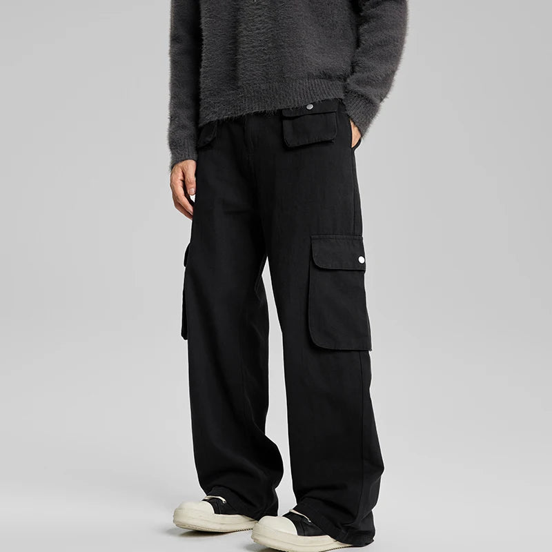 Vintage Multi-pocket Designer Casual Pants Men's Fashion with Cotton Comfortable  Pants HIgh Quality Fashion Men Jeans