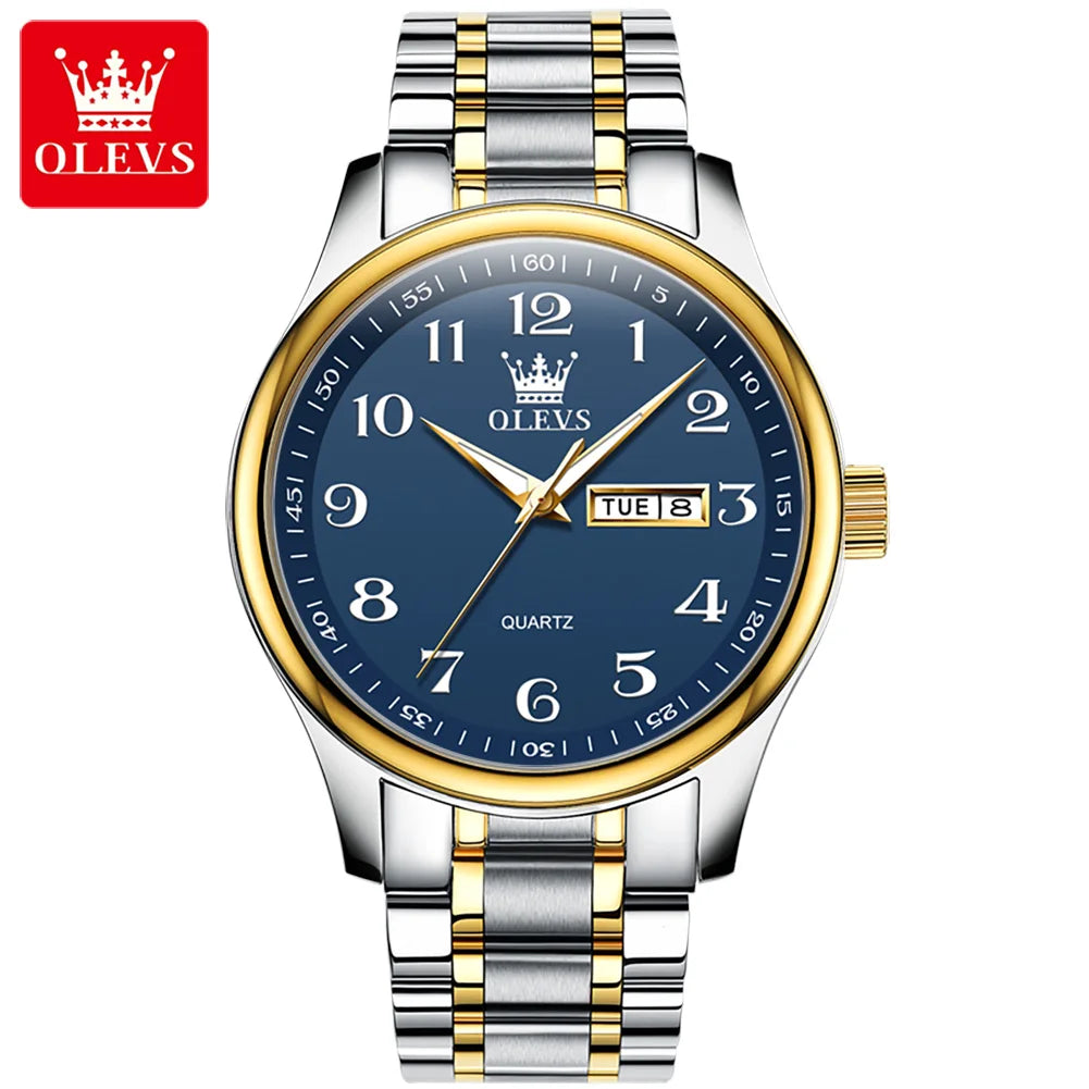 New Olevs 5567 Luxury Fashion Men's Watches Lover's Business and Simple Couple Relojes Watches Women Quartz SmartWatch