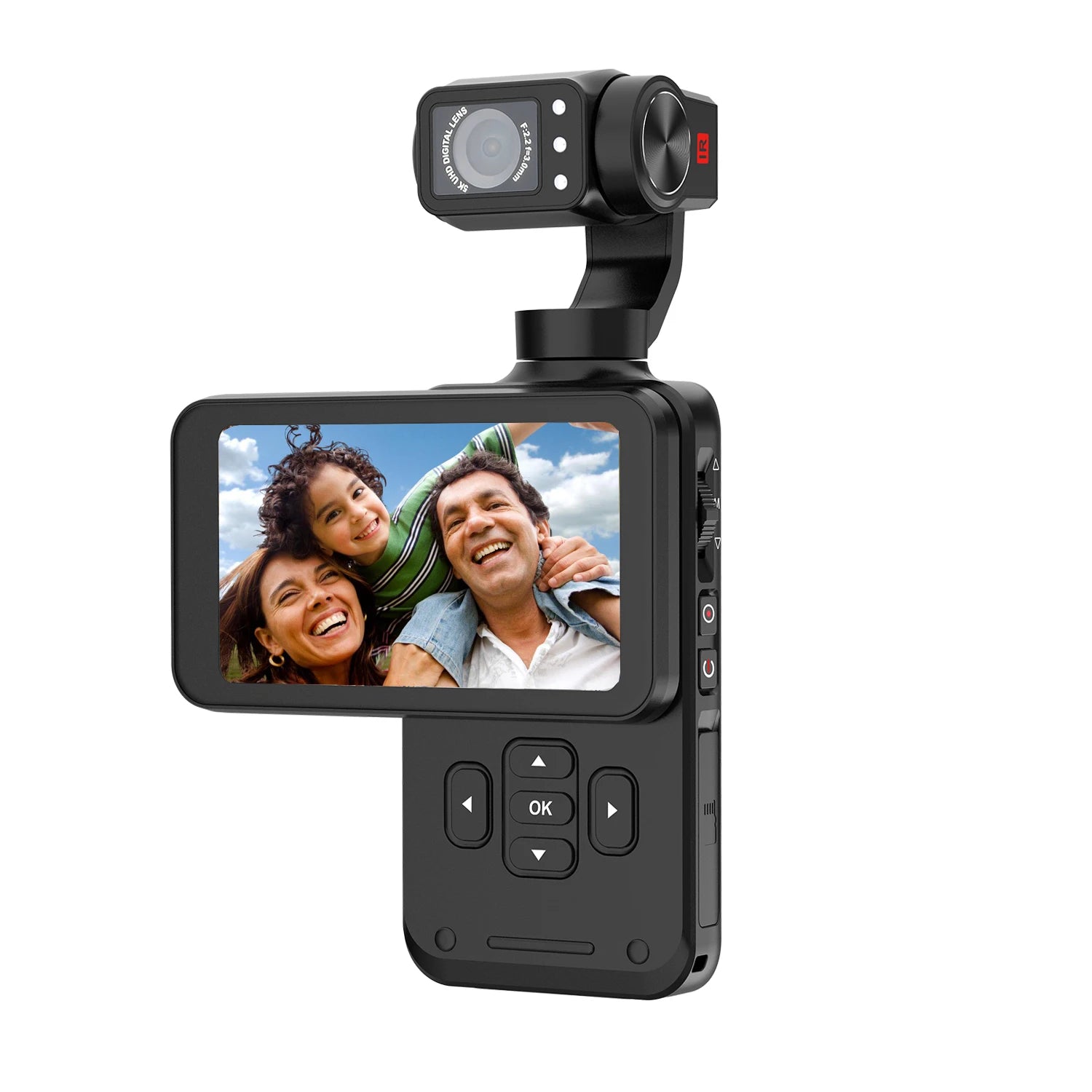 Winait Super 5k Wifi Mini Portable Pocket Digital Video Camera with 3.5'' IPS Screen and Anti Shake