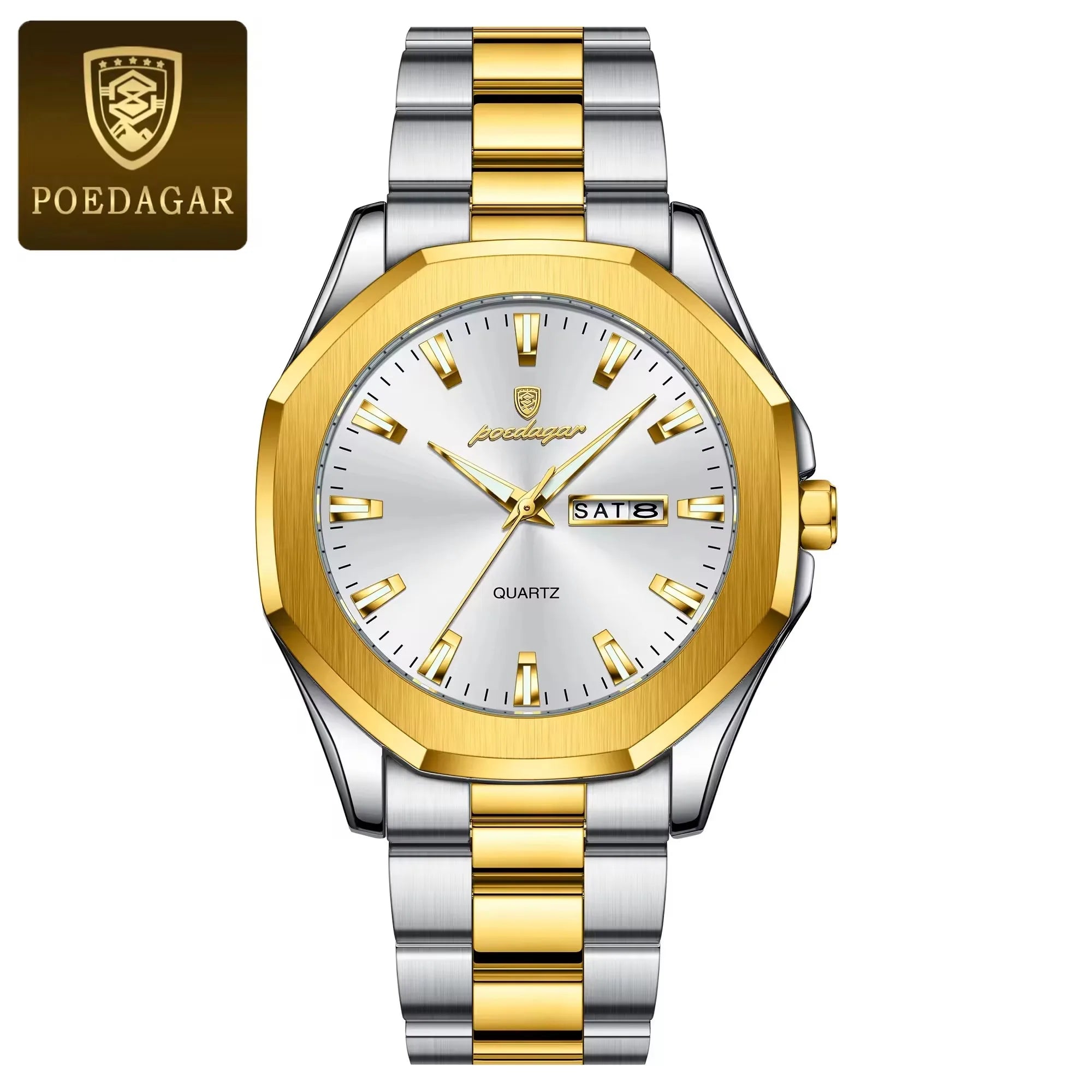 POEDAGAR Watch for Men 875 New High Quality Sport Quartz Men's Watches Waterproof Steel Jewelry Wristwatches Reloj Montre Gift