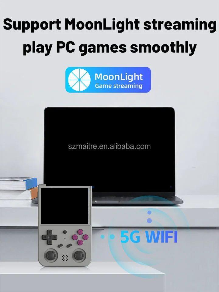 RG353V RG353VS for 5G WiFi Handheld Game Console RK3566 3.5" Retro Gaming Player with 10000 Games & 3500mAh Battery