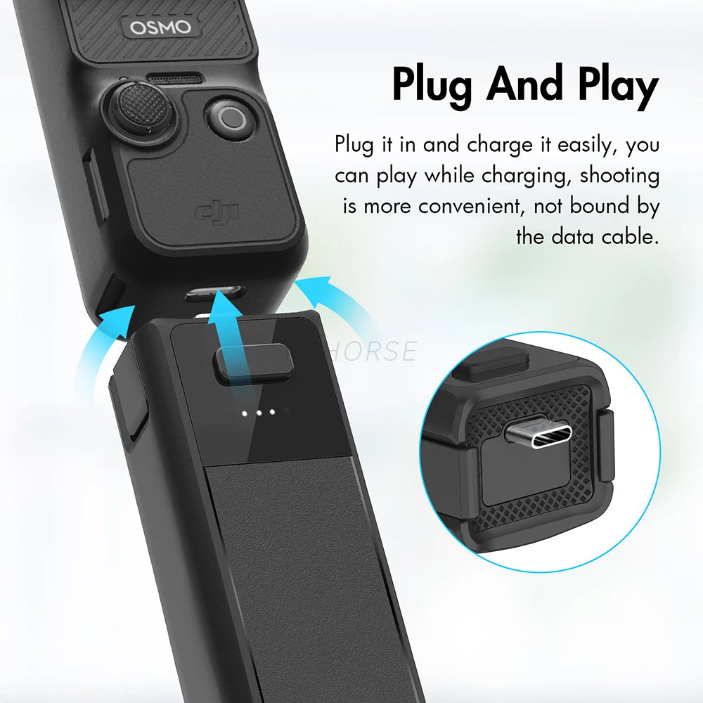Fast Charging 2800MAh Power Bank Portable Large Capacity Battery Handle Type-C  for DJI OSMO Pocket 3 Camera Accessories